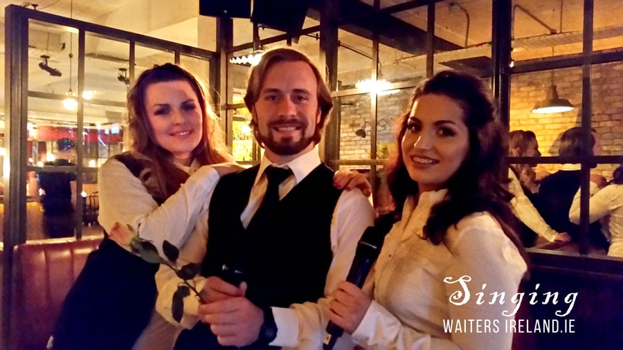 Singing Waiters entertainment surprise music drinks reception
